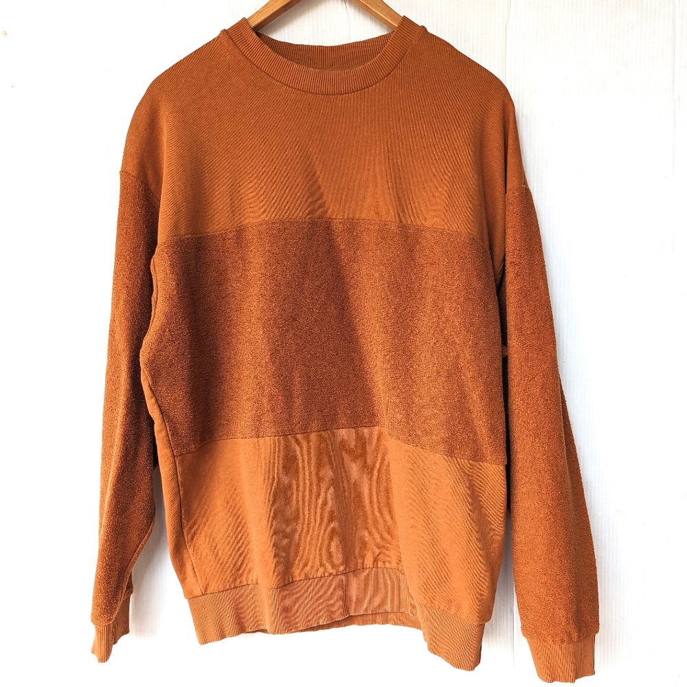ASOS men's rust orange crewneck pull-over sweatshirt